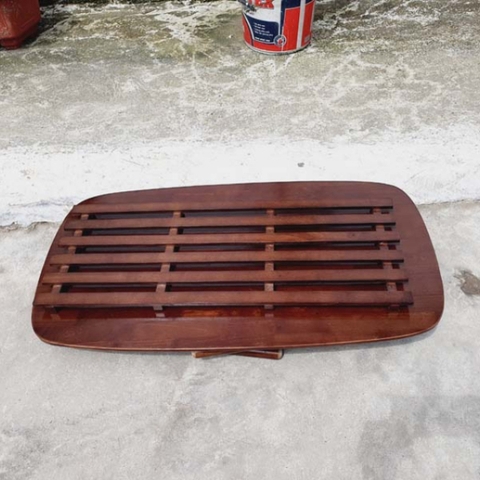 Bàn sofa 2 tầng xếp gọn, Gỗ cao su tự nhiên, Kích thước 45x90x45cm