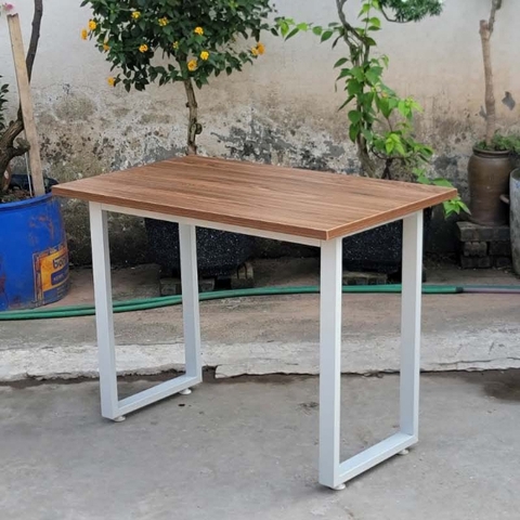 Bàn làm việc, Chân sắt chữ U, Gỗ MDF chống trầy, Kích thước dài 1m, 1m2, Màu 388, 6089