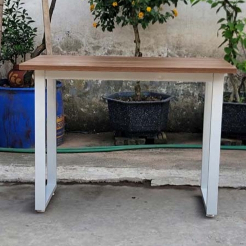 Bàn làm việc, Chân sắt chữ U, Gỗ MDF chống trầy, Kích thước dài 1m, 1m2, Màu 388, 6089
