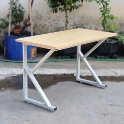 Bàn chân sắt chữ K, Rộng 1m, 1m2 cao 75cm, Tháo lắp tiện lợi, Hàng loại 1