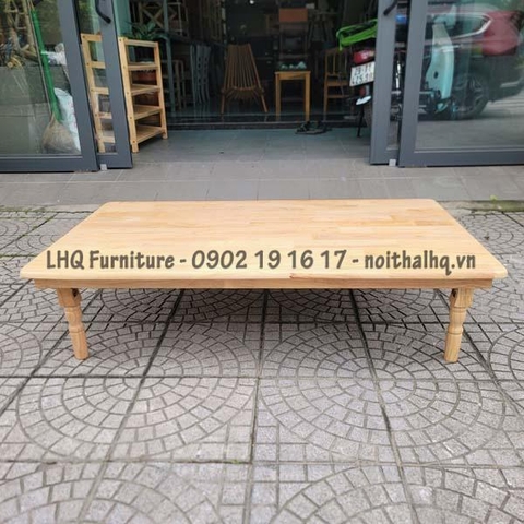 Bàn Trà Nhật Gỗ Cao Su 1m2 – Gấp Gọn, Đa Năng, Giá Rẻ