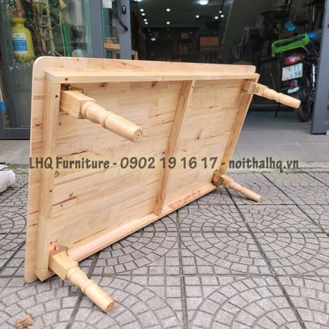 Bàn Trà Nhật Gỗ Cao Su 1m2 – Gấp Gọn, Đa Năng, Giá Rẻ