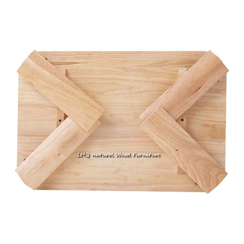 Bàn Trà Nhật Chân Bánh Mỳ 50x70 – Gỗ Cao Su Tự Nhiên, Đa Năng, Giá Rẻ Tại Nội Thất LHQ