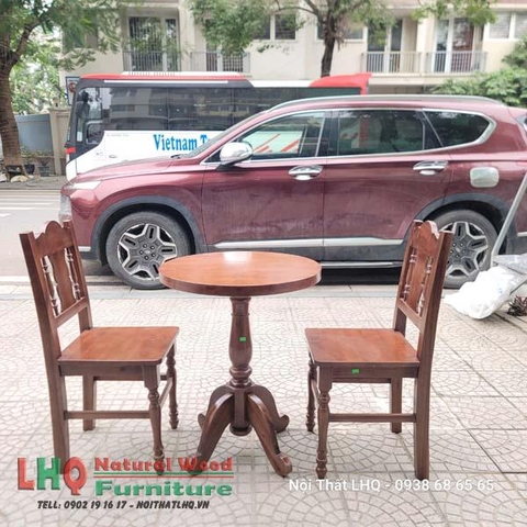 Bộ bàn ghế cafe phong cách vintage, gỗ tự nhiên, chất lượng cao tại LHQ Furniture