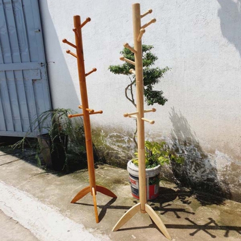 Cây Treo Quần Áo Số 5, Gỗ Cao Su Tự Nhiên, Tháo Ráp Tiện Lợi, Giá Rẻ