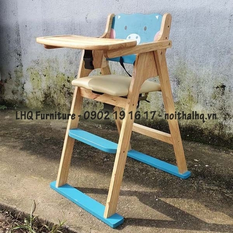 Ghế Ăn Bột Gỗ Cao Su Tự Nhiên Cho Bé – Gấp Gọn, An Toàn, Giá Tốt Tại Hà Nội