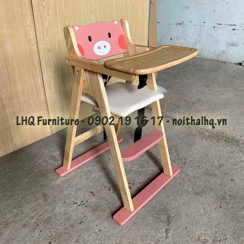 Ghế Ăn Bột Gỗ Cao Su Tự Nhiên Cho Bé – Gấp Gọn, An Toàn, Giá Tốt Tại Hà Nội