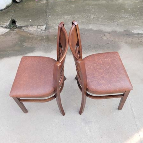 Ghế bàn ăn Cabin, gỗ cao su, mặt nệm và gỗ, bảo hành mọt.