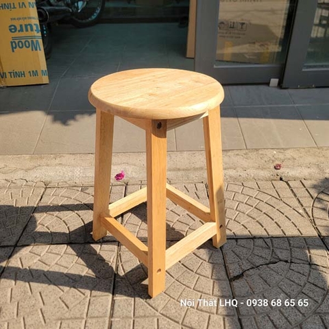Ghế Đôn Chân Thang Gỗ Cao Su 30x45cm - Tháo Ráp Tiện Lợi