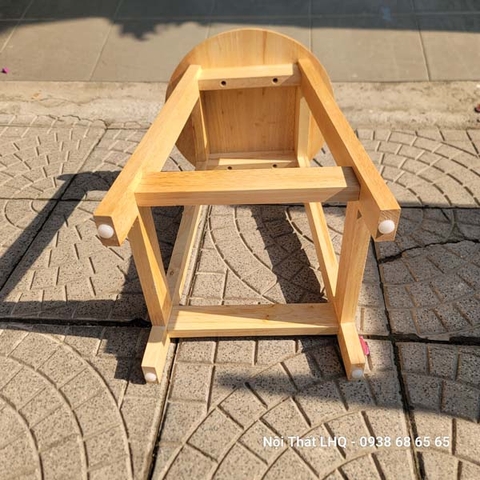 Ghế Đôn Chân Thang Gỗ Cao Su 30x45cm - Tháo Ráp Tiện Lợi