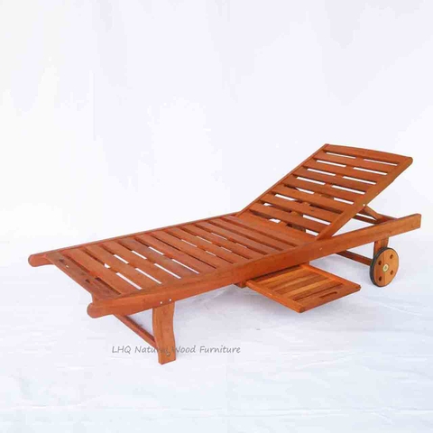 Ghế Hồ Bơi – Ghế Nằm Tắm Nắng Gỗ Tràm Tự Nhiên