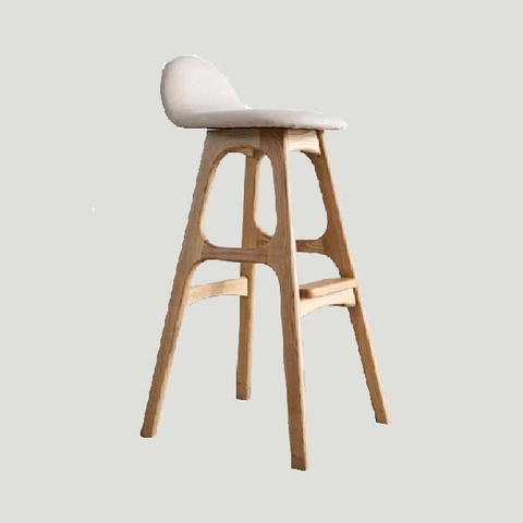 Ghế Quầy Bar Mặt Nệm, Khung Gỗ Cao Su - Sự Kết Hợp Hoàn Hảo Giữa Thẩm Mỹ Và Tiện Ích