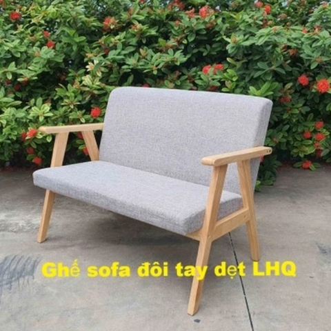 Ghế sofa đôi tay dẹt, NoithatLHQ sản xuất, Chất lượng xuất khẩu, Giá nội địa, Bảo hành mối mọt