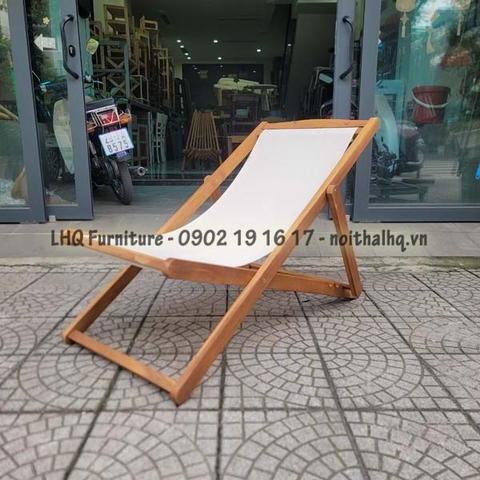 Ghế Võng Vải Gỗ Tràm Xếp Gọn – Giá Rẻ Cho Hồ Bơi, Quán Cafe, Bãi Biển | Nội Thất LHQ