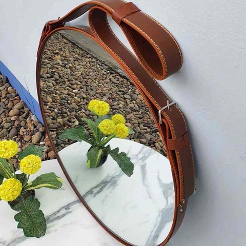 Gương Treo Dây Da Không Đèn D60, Sản Phẩm Chất Lượng, Giá Rẻ