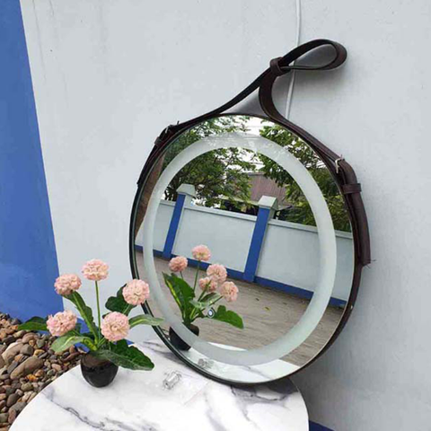 Gương treo tường dây da D50, Gương Việt Nhật, Chất lượng cao giá rẻ