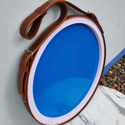 Gương Decor, Dây Da Treo Tường, Khung Sắt Để Bàn, Gương Xoay, Đường Kính 40-50-60 cm