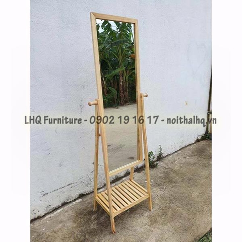 Gương Soi Toàn Thân Khung Gỗ Thông 48x158cm – Thiết Kế Tiện Dụng, Thẩm Mỹ Và Đa Năng Cho Mọi Không Gian