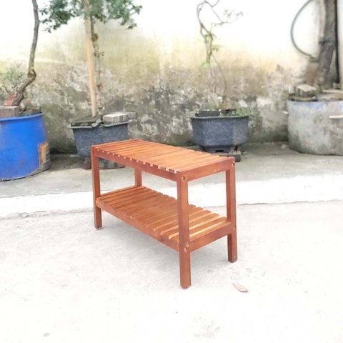 Kệ Dép Hàn Quốc, Cao 2-3-4 Tầng, Gỗ Cao Su Tự Nhiên, Tháo Ráp Nhanh Chóng, Bảo Hành Mọt