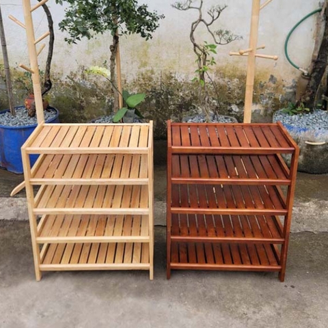 Kệ để giày dép 5 tầng rộng 80cm, Gỗ cao su, Noithatlhq sản xuất, Giao hàng toàn quốc, Tư vấn miễn phí