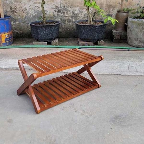 Kệ Để Giày Dép Chữ X 2 Tầng Gỗ Tự Nhiên: Sự Kết Hòa Hoàn Hảo Giữa Tiện Ích Và Thẩm Mỹ