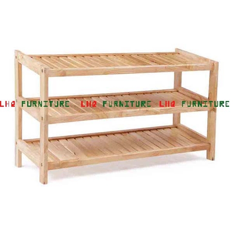 Kệ để giày dép 3 tầng rộng 80cm, Gỗ tự nhiên, Thiết kế tháo lắp, Tiết kiệm vận chuyển, Giá rẻ