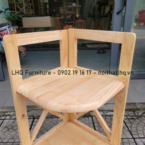 Kệ Góc Tường Gỗ Cao Su Hồi Chữ X 5 Tầng – Thiết Kế Đẹp, Đa Năng, Giá Rẻ Tại Nội Thất LHQ