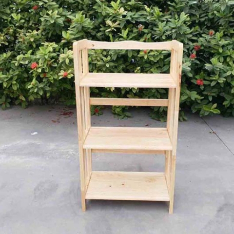 Kệ Sách 3 Tầng Rộng 40cm, Gỗ Cao Su, Noithatlhq Sản Xuất