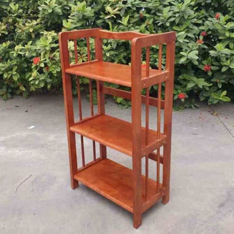 Kệ Sách 3 Tầng Rộng 50cm, Gỗ Cao Su, Hoàn Thiện Kỹ, Sơn PU, Đã Tẩm Xấy, Bảo Hành Mối Mọt