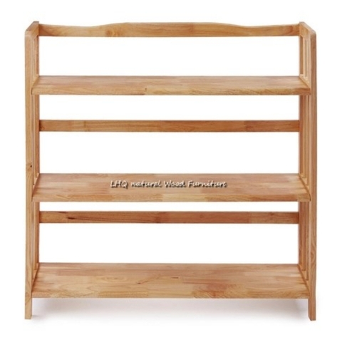 Kệ Sách 3 Tầng Rộng 80cm, Gỗ Cao Su, Noithatlhq Sản Xuất