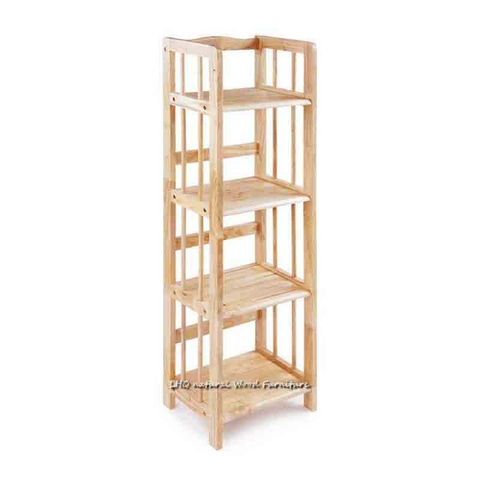 Kệ sách 4 tầng rộng 40cm, Gỗ cao su, Hoàn thiện kỹ, Đã tẩm xấy, Bảo hành mối mọt
