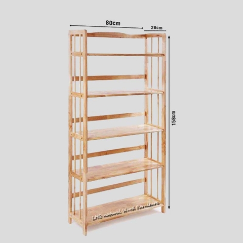 Kệ Sách 5 Tầng, Rộng Từ 40 Đến 1m2, Màu Tự Nhiên Và Cherry, LHQ Furniture