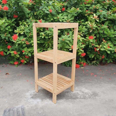Kệ trang trí, Gỗ cao su 2-3-4 tầng, Chất lượng xuất khẩu, Có bảo hành