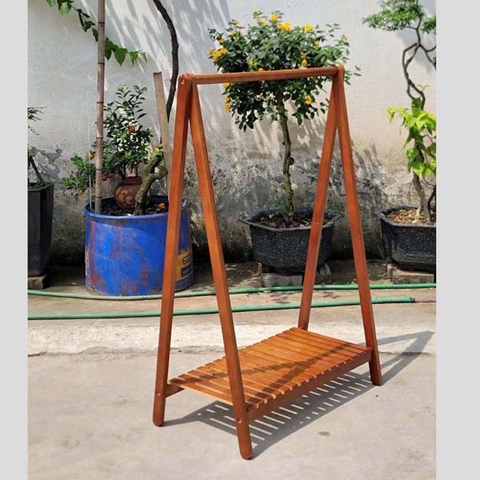Kệ Treo Quần Áo Chữ A 1 Tầng 80cm - Thiết Kế Tháo Ráp, Gỗ Cao Su