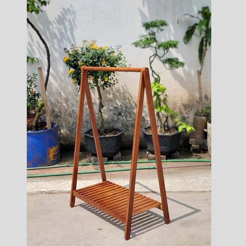 Kệ Treo Quần Áo Chữ A 1 Tầng 80cm - Thiết Kế Tháo Ráp, Gỗ Cao Su