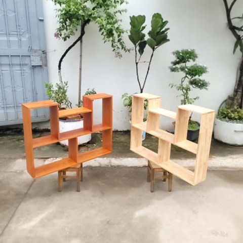 Kệ treo tường gỗ cao su - Giải pháp hoàn hảo cho không gian sống