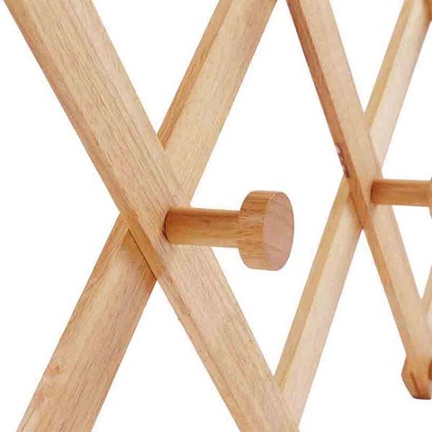 Móc treo quần áo gỗ gắn tường số 2, có 10 núm treo, gỗ tự nhiên, giá rẻ tại LHQ Furniture