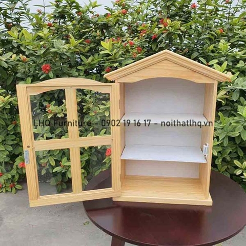 Tủ Thuốc Gia Đình Mái Chéo Bằng Gỗ Thông Nhập Khẩu – Sự Kết Hợp Giữa Thẩm Mỹ Và Tiện Nghi