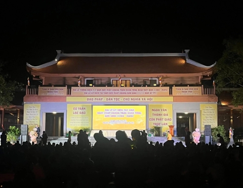 SOLEMN GRAND COMMEMORATION OF THE 767TH BIRTH ANNIVERSARY OF EMPEROR-MONK TRAN NHAN TONG AT NGOA VAN HERMITAGE - PAGODA