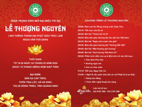 Sự kiện lễ Thượng Nguyên linh thiêng tại thánh địa Phật Giáo Trúc Lâm Ngoạ Vân toả sáng