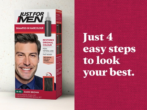 Just for Men Shampoo-In Haircolour nhuộm tóc cho nam H-45 màu nâu đậm 33ml (2029)
