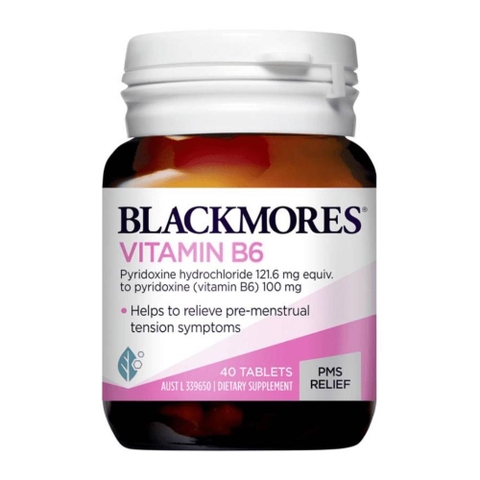 Blackmores Vitamin B6 bổ sung vitamin giúp giảm căng thẳng trước kỳ kinh nguyệt 40v (08/27)