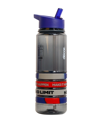 Decor Quad Bands Tritan Bottle bình nước nhựa ống hút 750ml