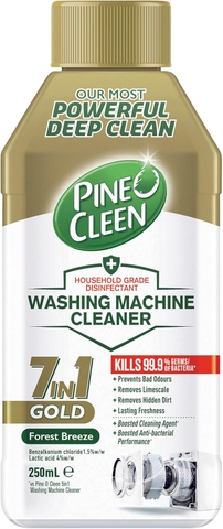 Pine O Cleen Gold Washing Machine Cleaner 7in1 Gold vệ sinh tẩy rửa máy giặt 250ml (2027)