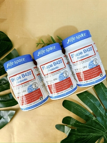 Life Space Shape B420 Probiotic men vi sinh bổ sung lợi khuẩn, hỗ trợ tiêu hóa 60v (04/26)