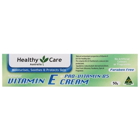 Healthy Care Vitamin E + Pro Vitamin B5 Cream kem dưỡng ẩm chuyên sâu cấp nước cho da 50g (01/29)
