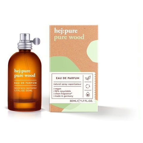 Nước hoa thuần chay hej:pure Wood EDP hương gỗ kết hợp cỏ vetiver 50ml