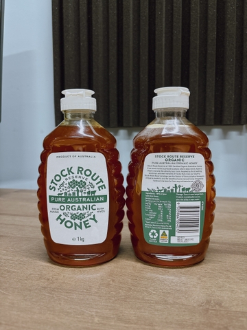 Mật ong Stock Route Australian Organic Honey mật ong hữu cơ Úc 1kg (11/28)