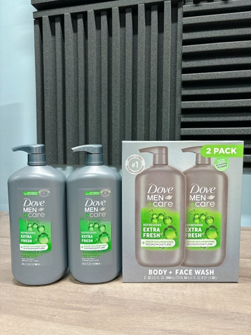 Dove Men+ care body & face wash refreshing extra fresh sữa tắm kết hợp sữa rửa mặt cho nam 946ml (11/26)