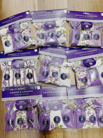 Le Chatelard 1802 sachets set 3 túi thơm mùi hoa oải hương 18gx3 {note: họa tiết túi ngẫu nhiên}